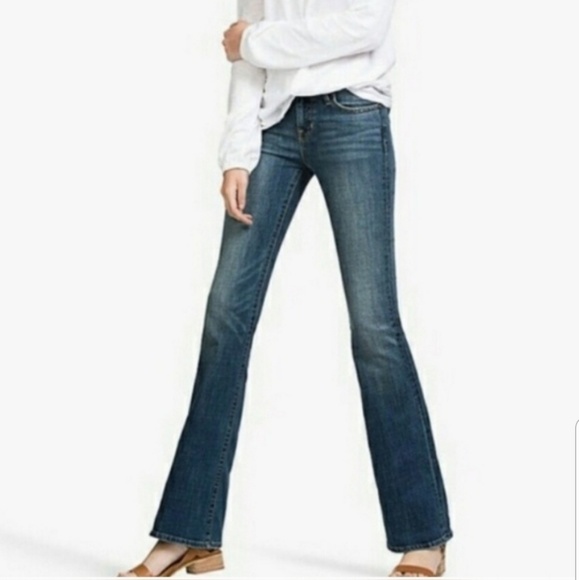 Lucky Brand Mid Rise Flare Dungarees By 
